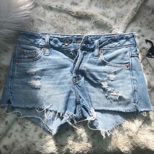 Abercrombie blue jean shorts